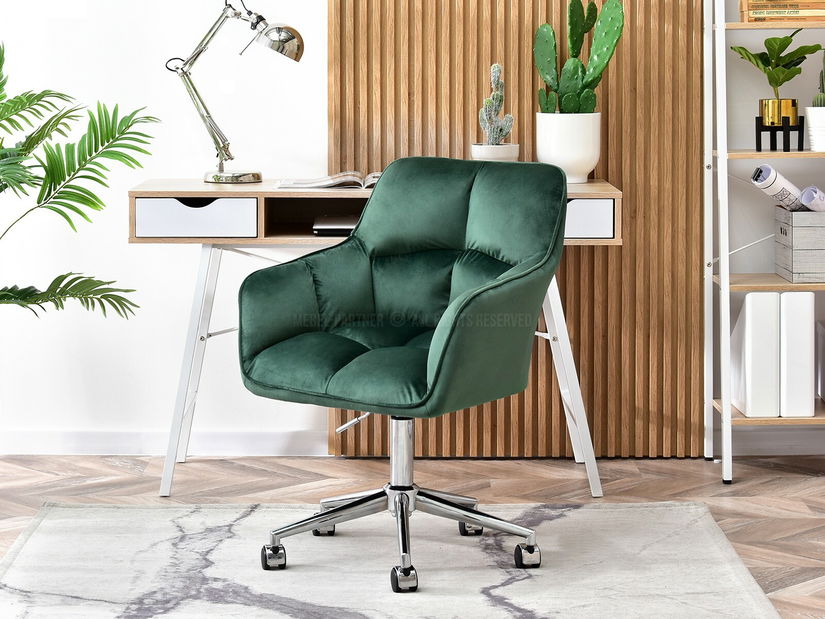 Křeslo Island (zelená + chromová)