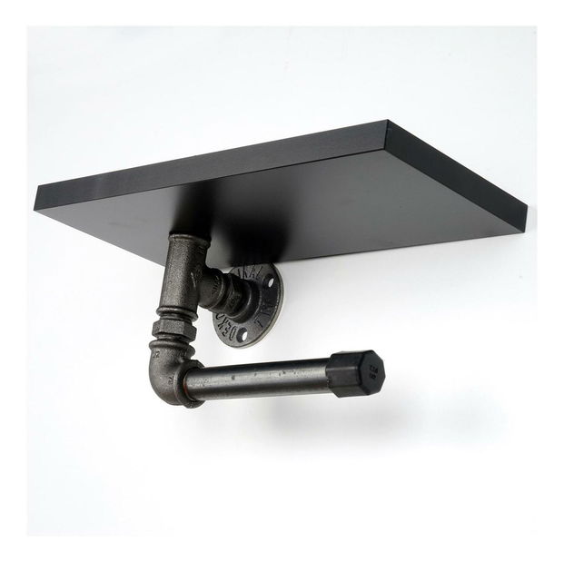 Držák na toaletní papír Nenanu 40 (černá + stříbrná)