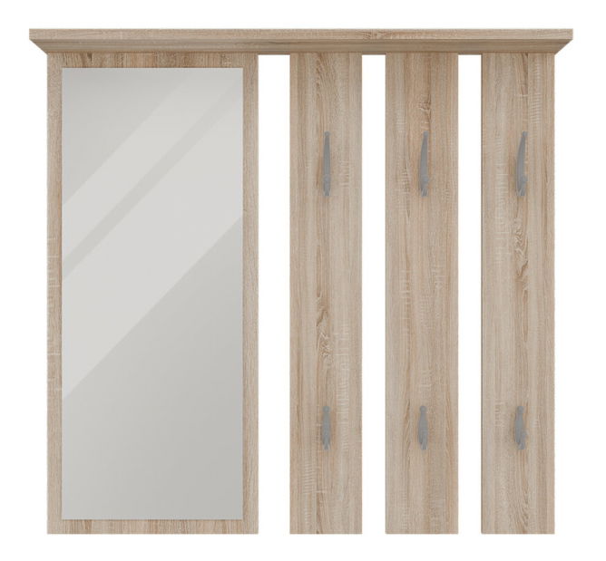 Věšákový panel Oasis 1 (dub sonoma) (se zrcadlem)