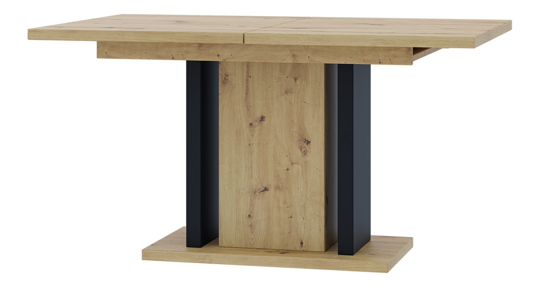 Jídelní stůl Wogrun (artisan + černá) (pro 6 až 8 osob)