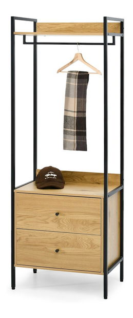 Regál Mutismo (dub + černá)