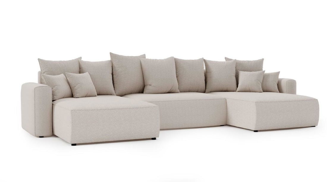 Rohová sedačka Baria U (béžová)