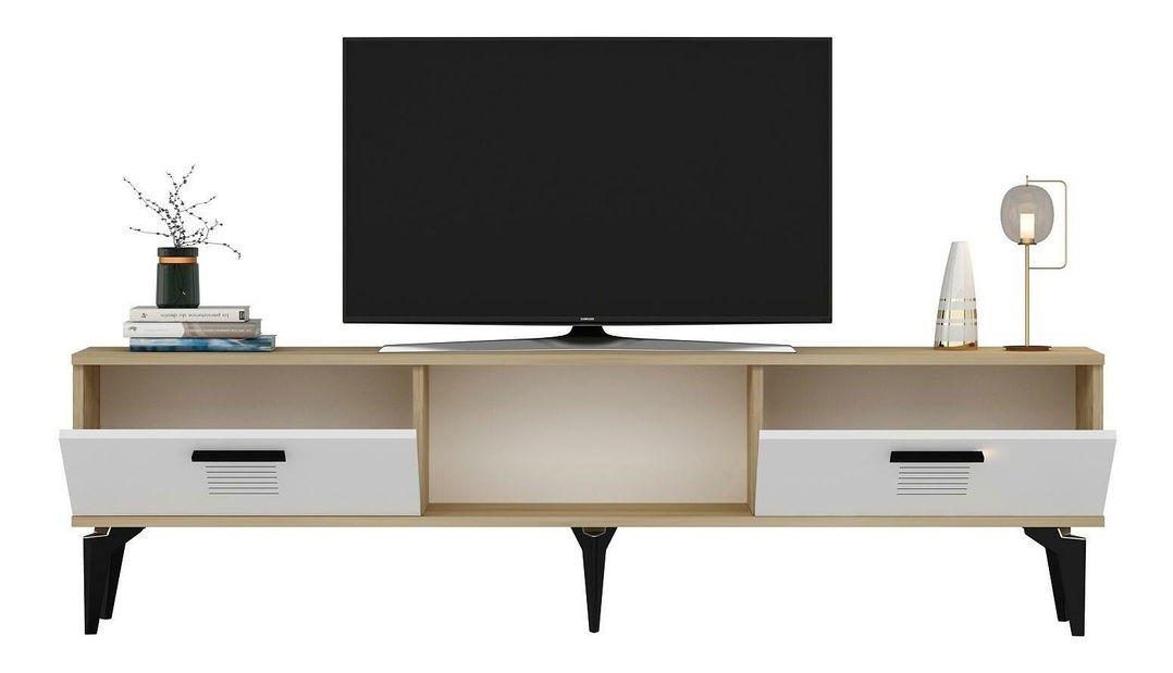 TV stolek/skříňka Vipapo 11 (dub safírový + bílá)