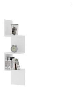 Nástěnná police Zikky (bílá)