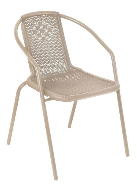 Zahradní židle Fendy (champagne)ocel + plast)