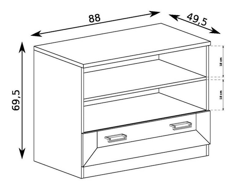 TV skříňka/stolek Titanus 24 (dub lefkas)