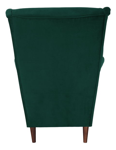 Křeslo Ušák Rafaelo (zelená + ořech)