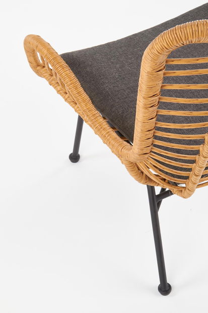 Zahradní křeslo Ikarusio (naturální jasan + černá)