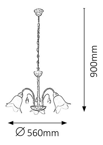 Lustr Bernadette 7107 (antická stříbrná)