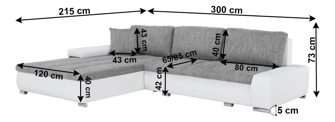 Rohová sedací souprava Tolba (L)