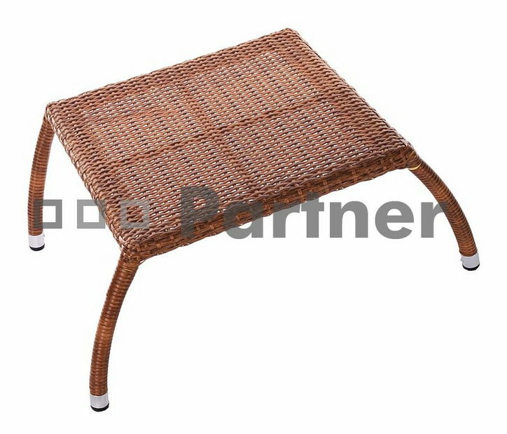 Zahradní lehátko + stolek Bade (um. ratan)