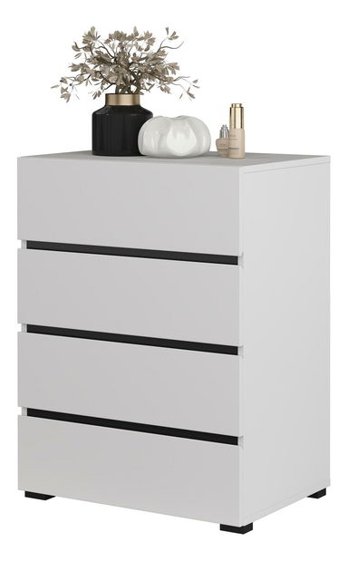 Komoda Crossroad H W27 (bílá + černá)