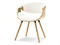Jídelní židle Busque (krémová + dub)