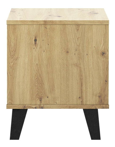Noční stolek Brisas (dub artisan + černá) *výprodej