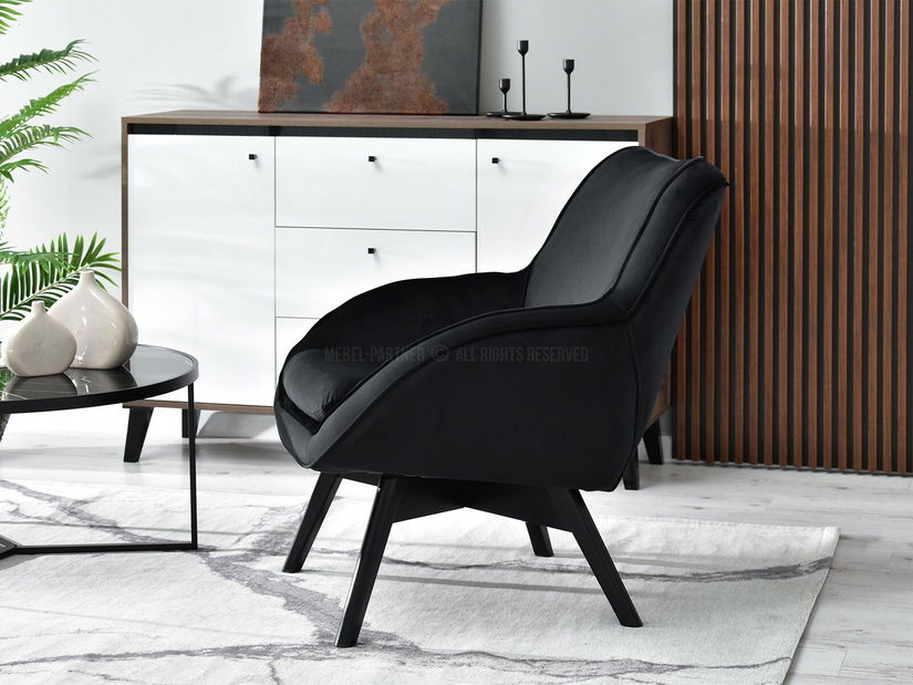 Designové křeslo Merch (černá)