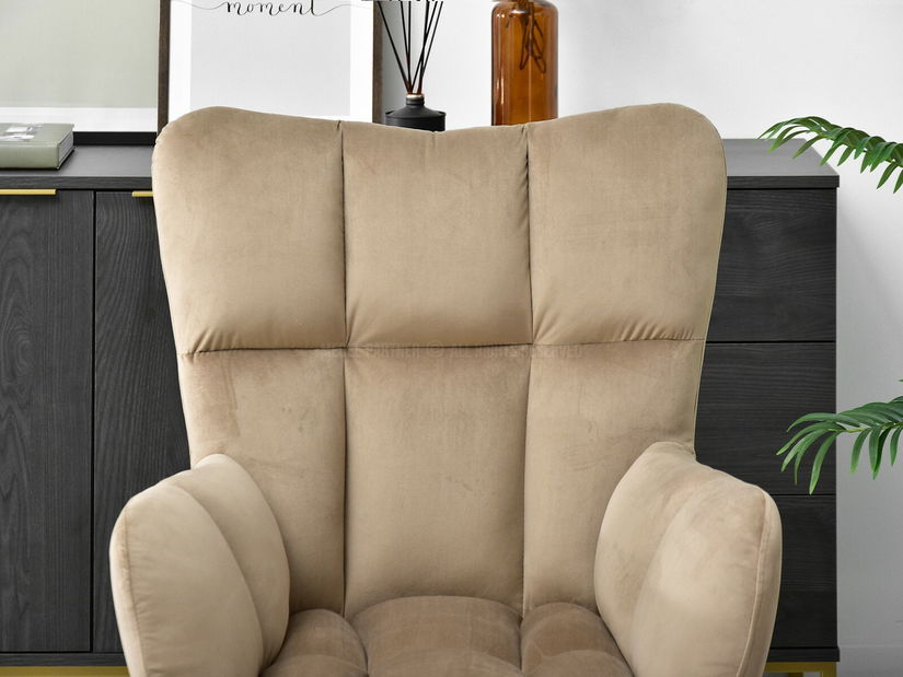 Křeslo Kikino (béžová + černá)