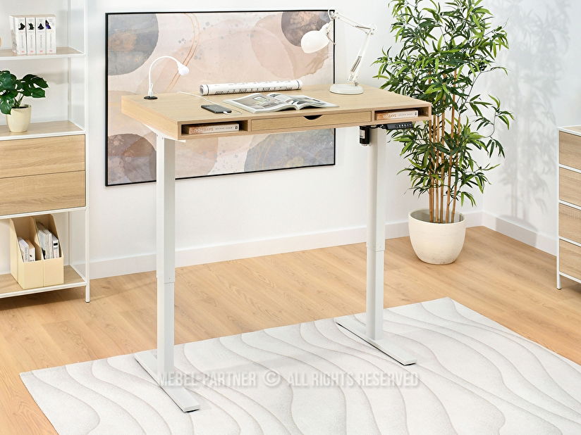PC stolek Osto 120 (sonoma + bílá)