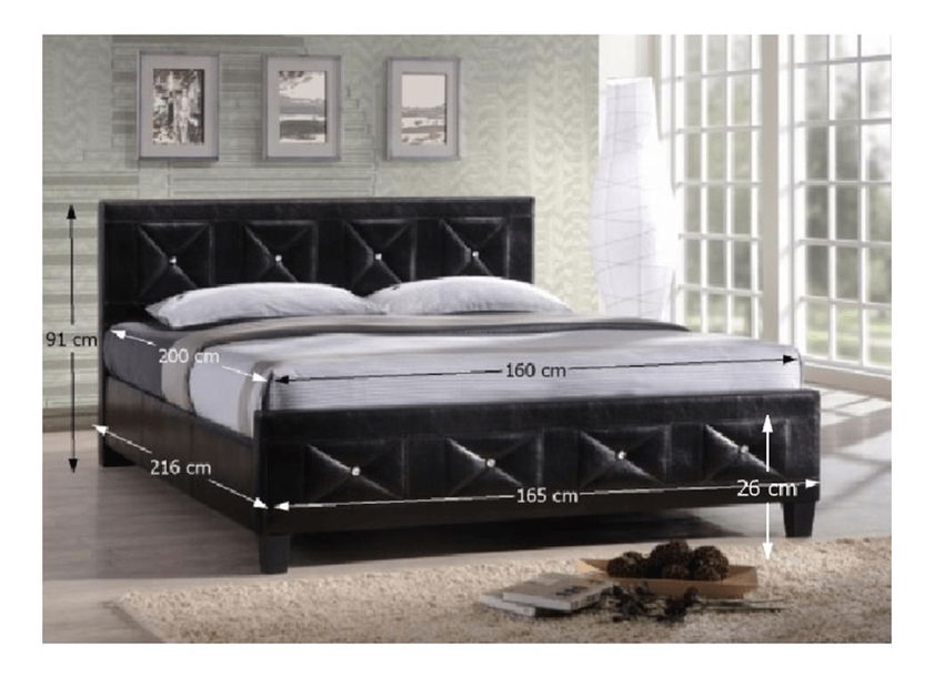 Manželská postel 160 cm Orona (s roštem)