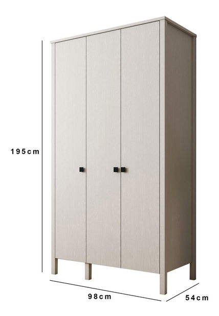 Šatní skříň Franc 68 (bílé dřevo)