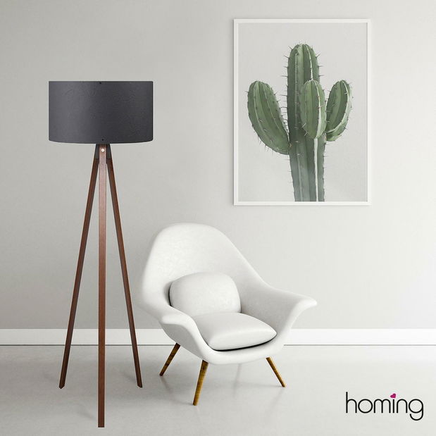 Stojanová lampa Amorekko 3 (antracit + hnědá)