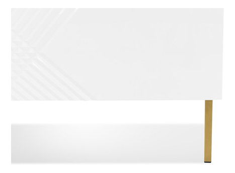 Obývací stěna Madrealla II (bílá + lesk bílý + zlatá)