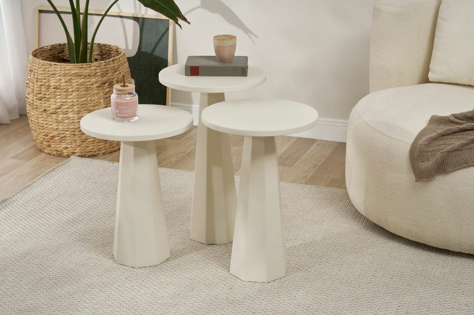 Příruční stolek Lilia (krémová)