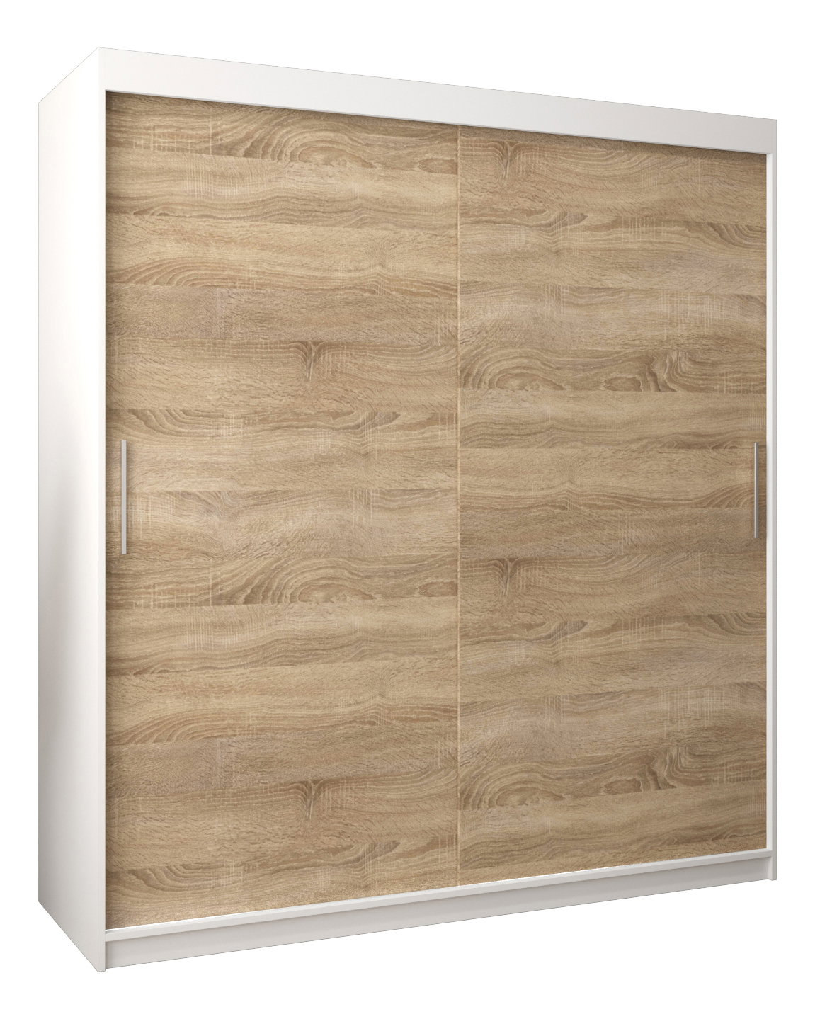 Šatní skříň 180 cm Toki (Bílá matná + Dub sonoma)