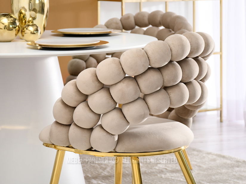 Židle Lulish (béžová + zlatá)