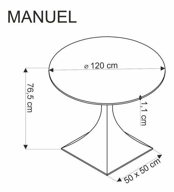 Jídelní stůl Lucius (modrý mramor + černá) (pro 8 a více osob)