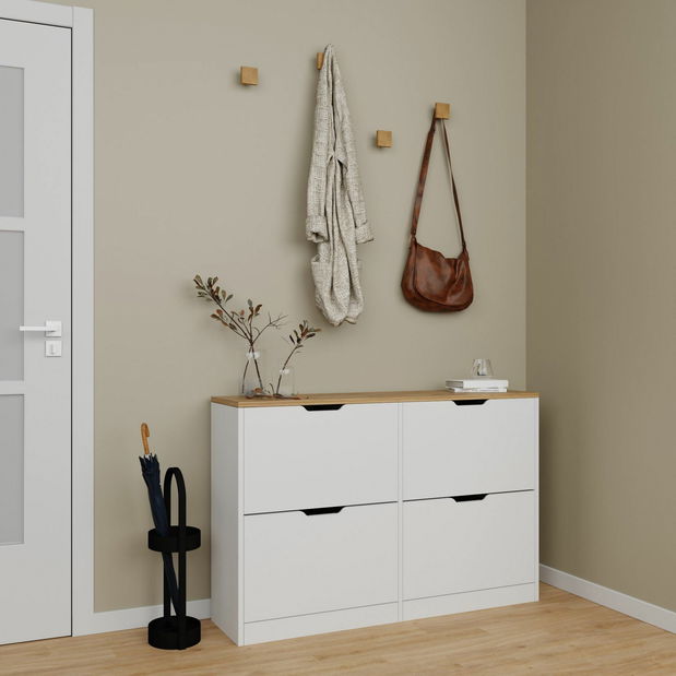 Skříňka na boty (botník) Durum (bílá matná)