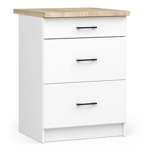 Dolní kuchyňská skříňka Ozara S60 3SZ (bílá)