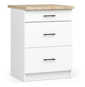 Dolní kuchyňská skříňka Ozara S60 3SZ (bílá)
