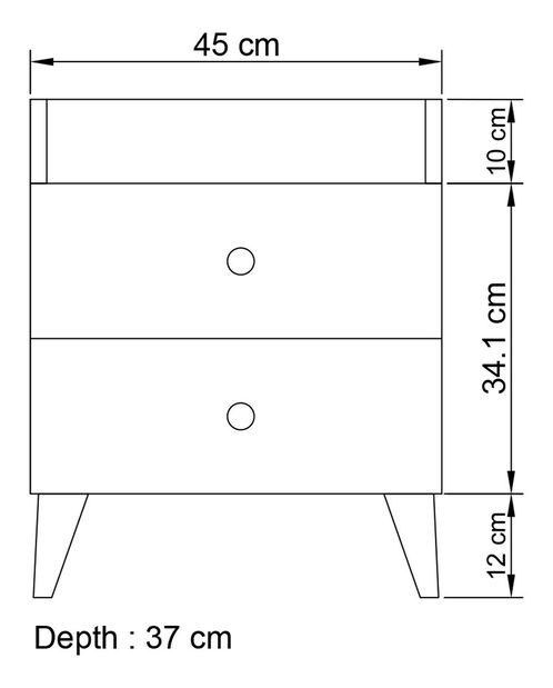 Noční stolek Tulis (Bílá) *výprodej