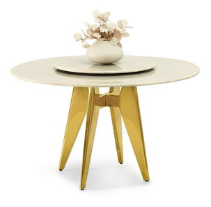 Jídelní stůl Aerosoles (béžová + zlatá)