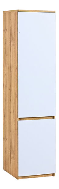 Policová skříň Alishia AR2 (bílá + dub wotan)