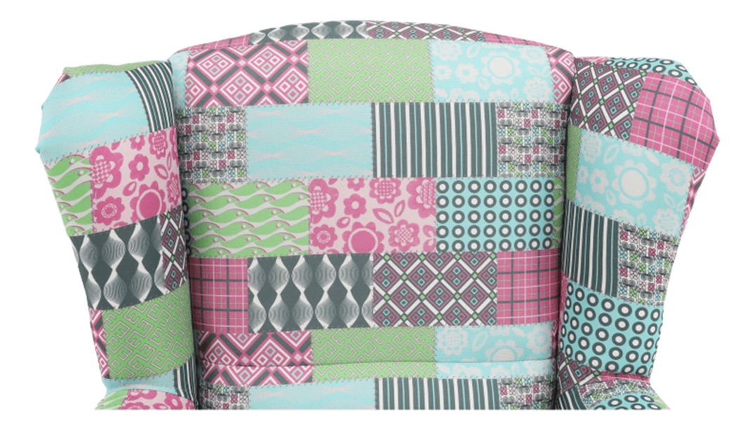 Křeslo ušák Chicory patchwork M1