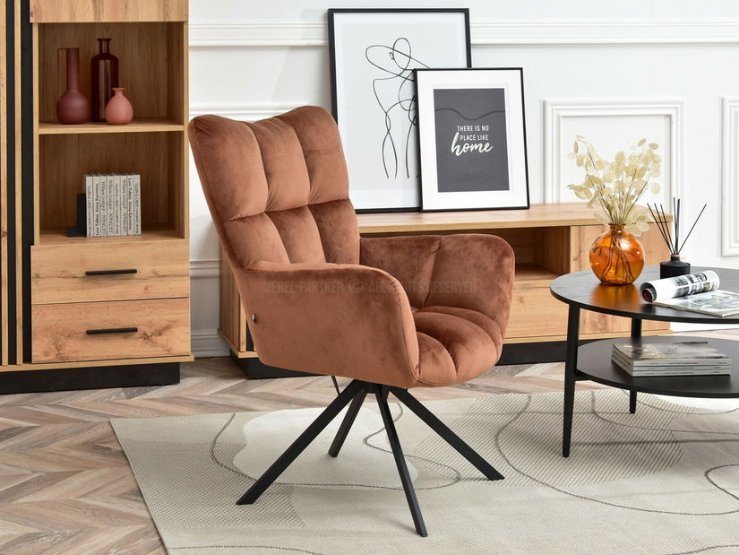 Křeslo Kikino (měděná + černá)