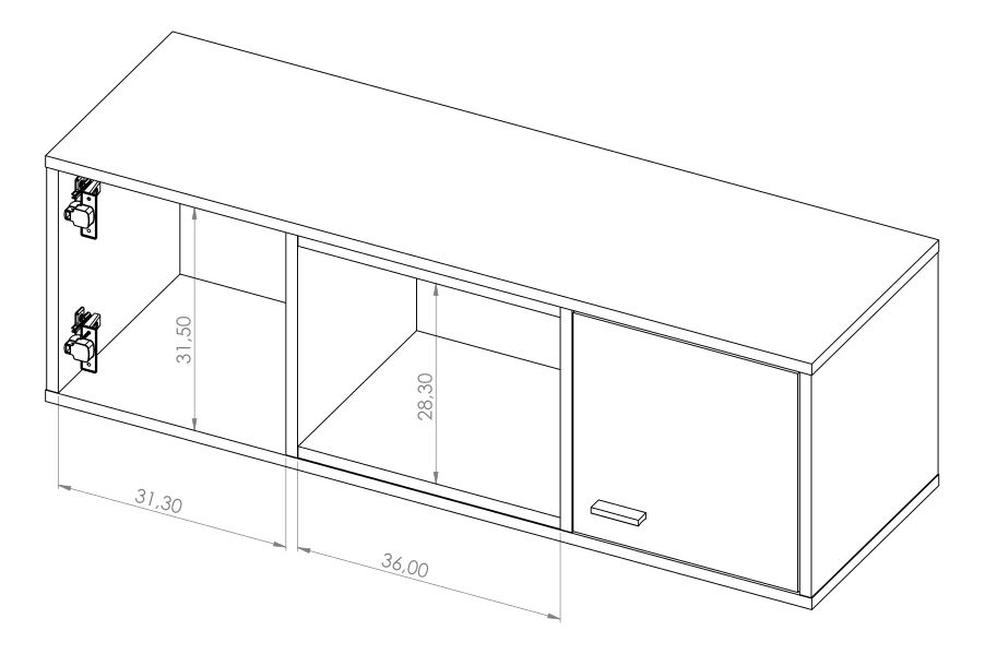 Závěsná skříňka Oliver WISZ2D (dub artisan + černá matná)