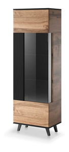 Vitrína Ranae W1 (dub wotan + černá)