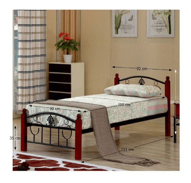 Jednolůžková postel 90 cm Margery (s roštem)
