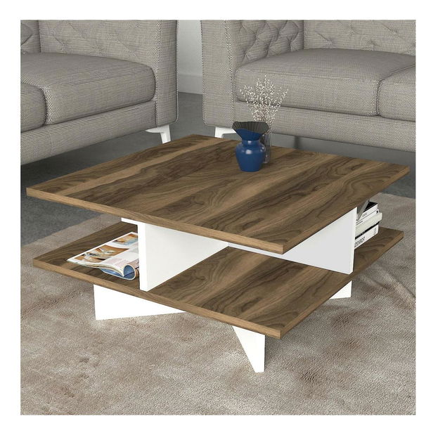 Konferenční stolek Hamilton (ořech + bílá)