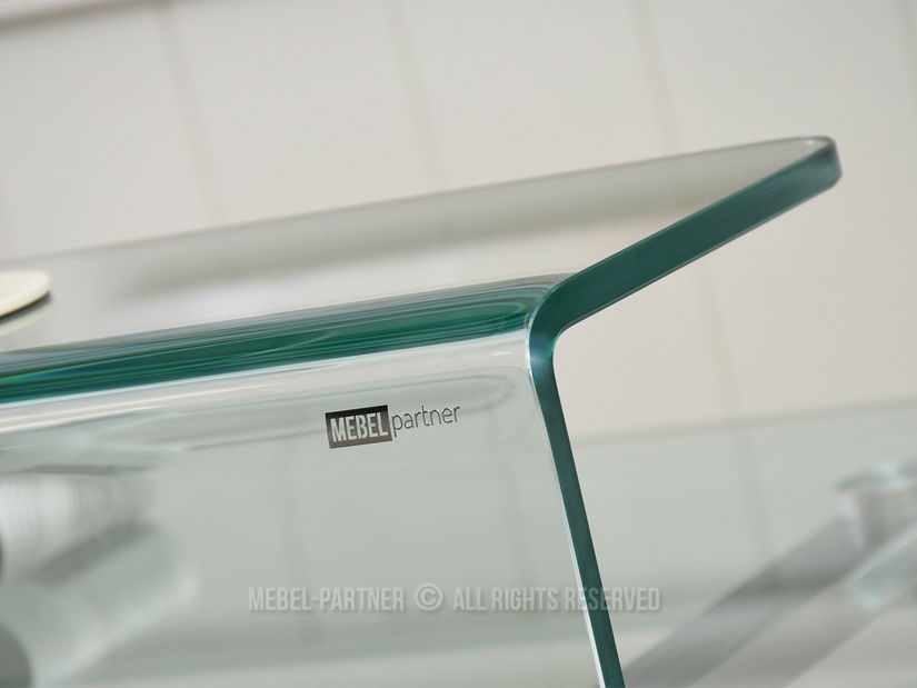 PC stolek Lazuli (sklo + chrom)