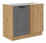 Dolní kuchyňská skříňka Lucid 105 ND 1F BB (dub artisan + dustgrey)