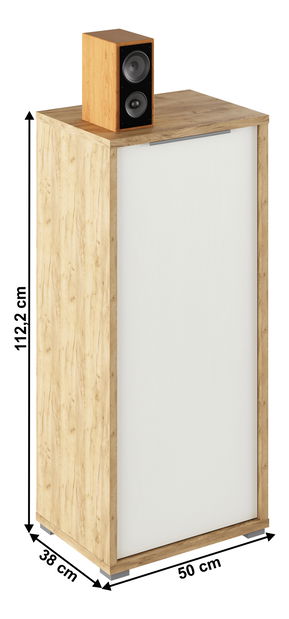 Skříňka Rumia 10 (dub artisan + bílá)
