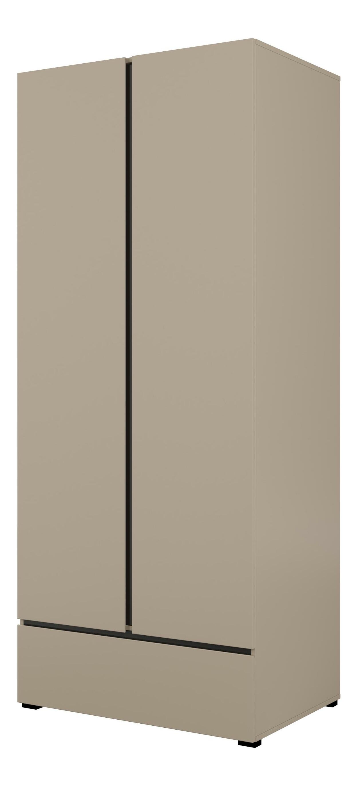 Šatní skříň Crossroad S18 (congo + černá)