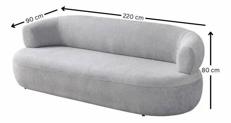 Pohovka trojsedačka Rolla (antracit)