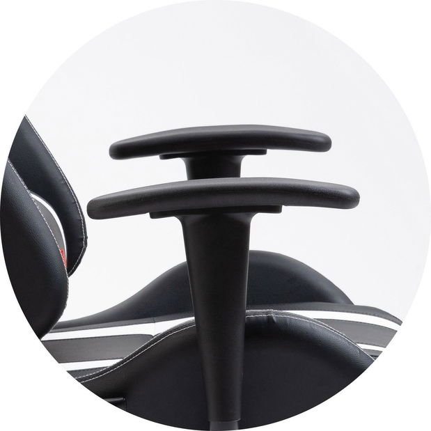Kancelářská/herní židle Farhana (černá + bílá)
