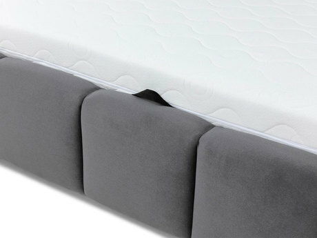 Manželská postel 160 cm Leskana (černá) (s roštem) (s úl. prostorem)