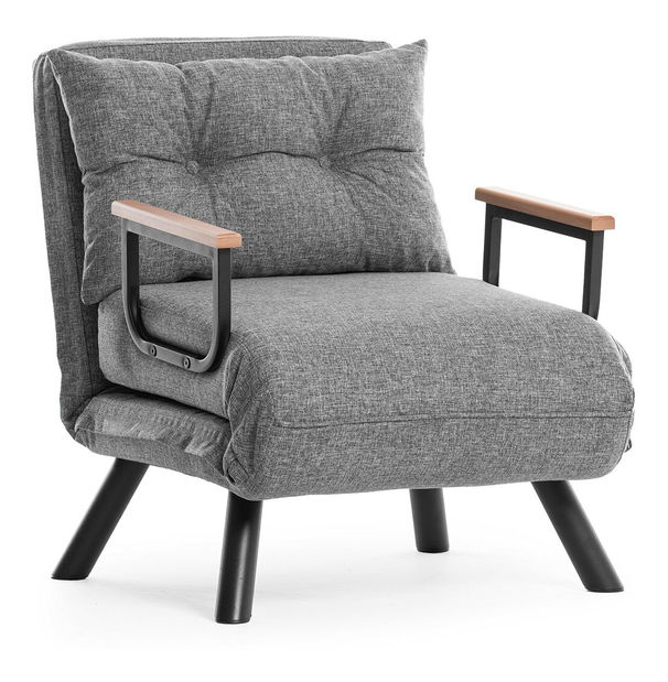 Rozkládací křeslo Sandy (Světlá šedá)