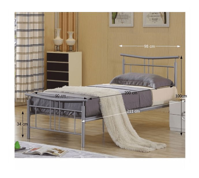 Jednolůžková postel 90 cm Dodleston (s roštem)